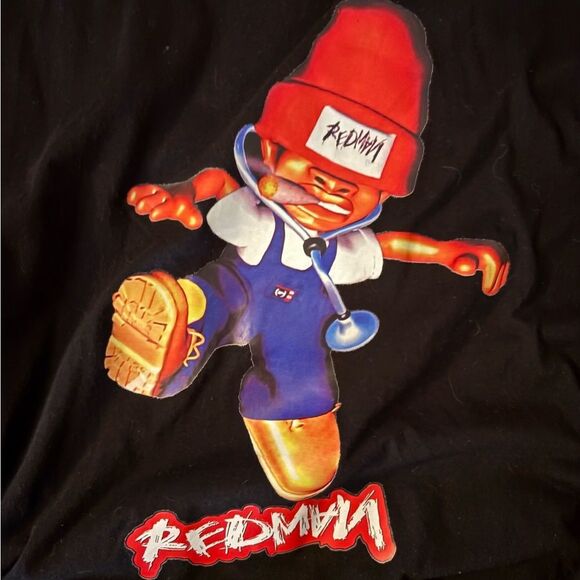 Redman Men’s Black Graphic T-Shirt - Picture 2 of 4